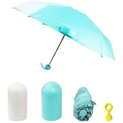 Mini Umbrella with Cute Capsule Case