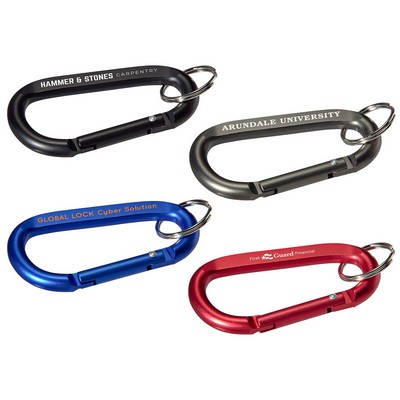 Aluminum Carabiner with Key Ring