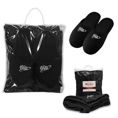 Cozy Kit w/Slippers & Blanket