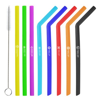 Silicone Straw With A Brush