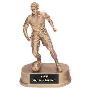 7 3/4" Antique Gold Male Soccer Resin