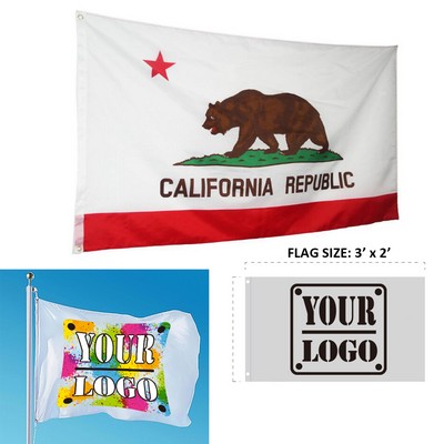 2' x 3' Single-Sided Polyester Flag