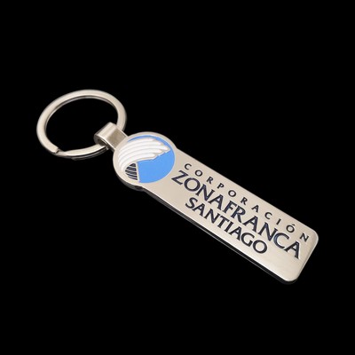 Custom Die Cast Metal Key Tag w/Color Fill