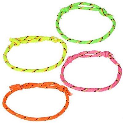 Neon Adjustable Woven Rope Friendship Bracelet for Kids