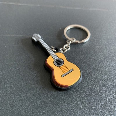 Silicone Classical Guitar Keychain