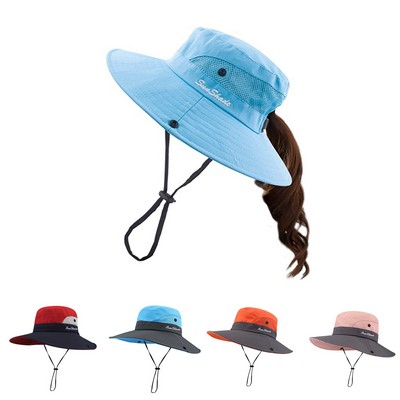 Women's Ponytail Sun Hat