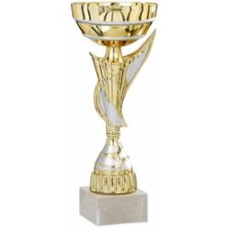 13" Assembled Gold/Silver Cup Trophy