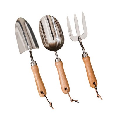 Personalized Various Garden Shovel Trowel Tools Set With Engraved Wood Handle