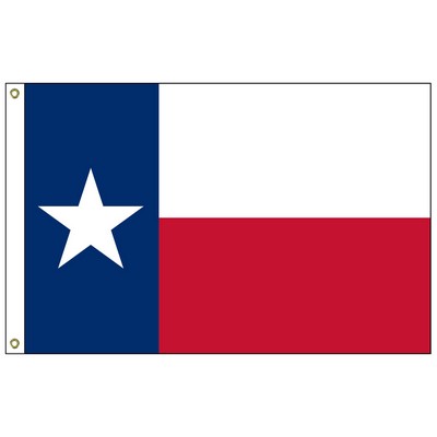 Texas 3' x 5' Nylon Flag w/ Heading & Grommets