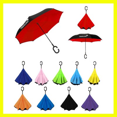 Deluxe Inverted Reverse Umbrella