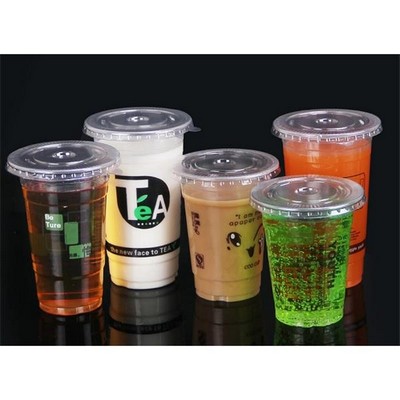 16oz(500ML) Plastic with Lid disposable drinking cups