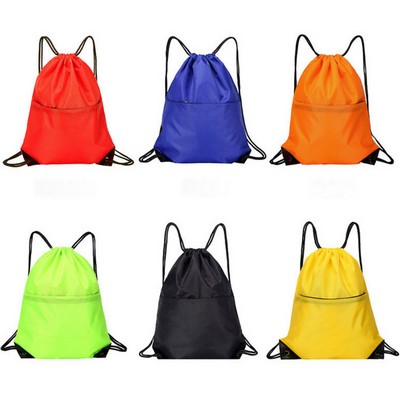 Double Shoulder Drawstring Beam Waterproof Bag with zipper