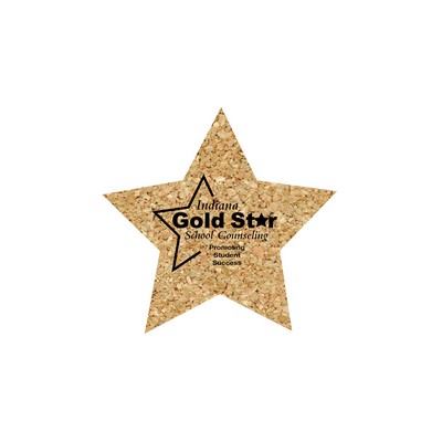 4" Econo Cork Star Coaster