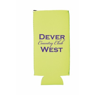 Neon Green Neoprene Slim Can Cooler