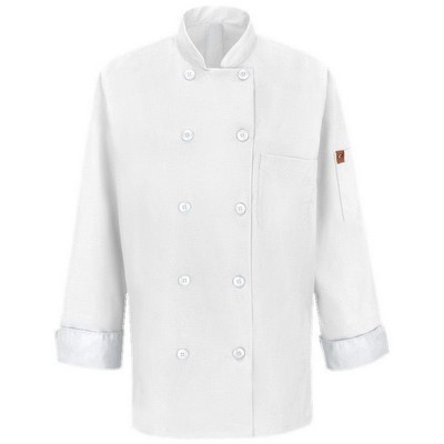 Red Kap™ Women's Long Sleeve Chef Coat w/OilBlok & MIMIX™ - Ten Button - White