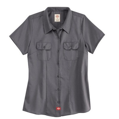 Dickie's® Women's Short Sleeve Work Shirt - Graphite Gray