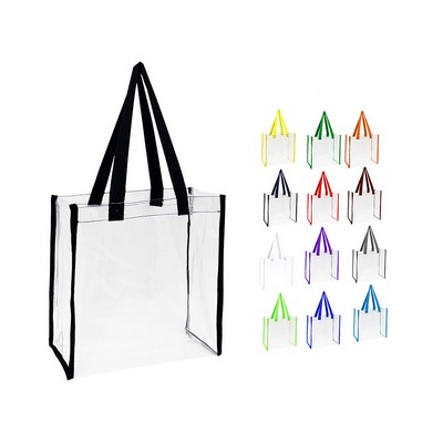 PVC Clear Stadium Tote Bag