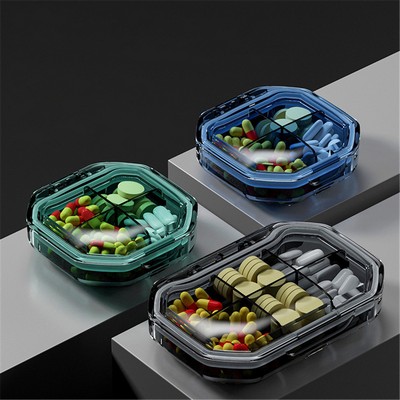 4 Compartments Travel Pill Box