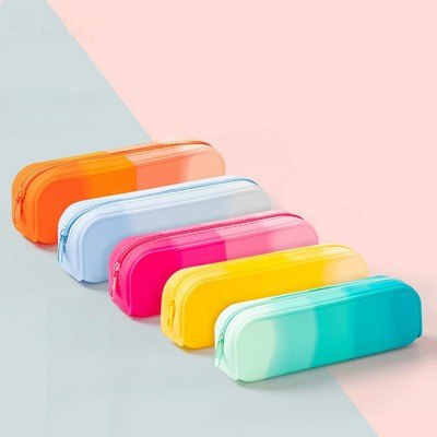 Gradient Color Waterproof Silicone Pen Pouch