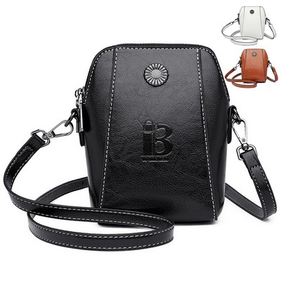 Genuine Leather Small Crossbody Purses for Women Phone Bag