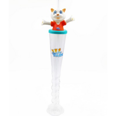 17.5oz Plastic Yard Cup with PVC Character and Straw