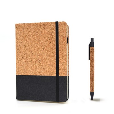 A5 Cork Wood Cover Notebook With Cork Pen