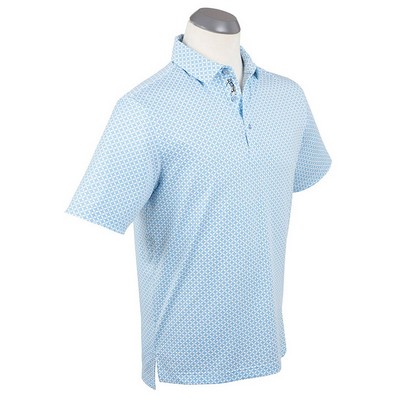 Bobby Jones Performance Clover Gingham Print Polo