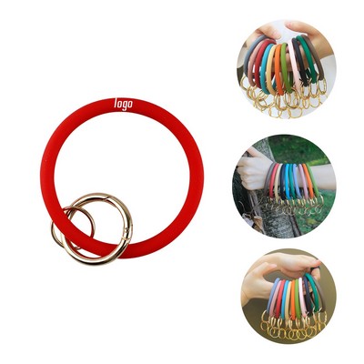 Silicone Bangle Key Ring MOQ 100PCS