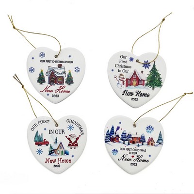 Heart-Shaped Ceramic Ornament