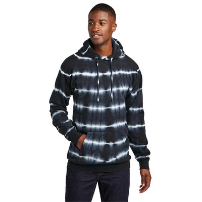 Port & Company® Allover Stripe Tie-Dye Fleece Hoodie