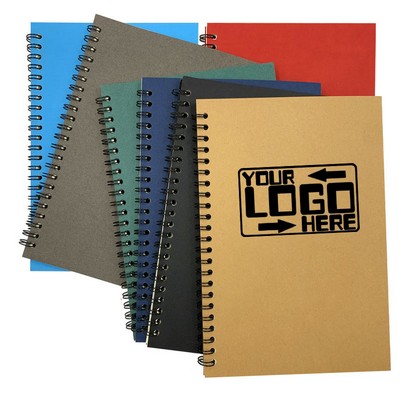 5.5" x 8.3" Recycle Kraft Cover Spiral Notebook