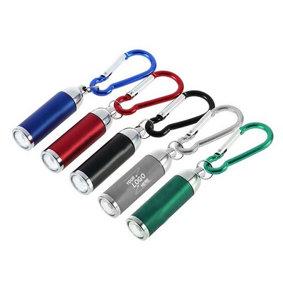 Portable LED Flashlight with Carabiner Clip