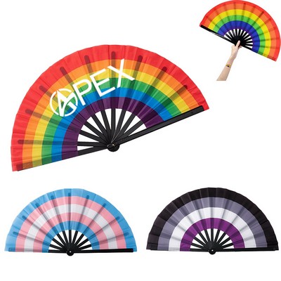 Rainbow Hand Fans