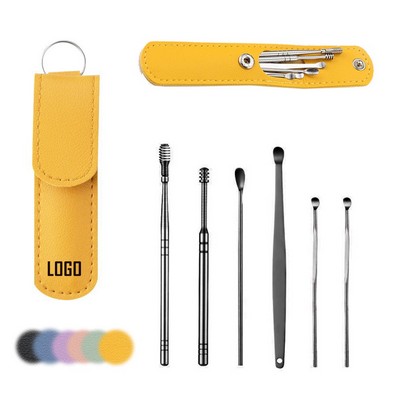 6-in-1 Portable Stainless Steel Ear Wax Cleaner Tool Set