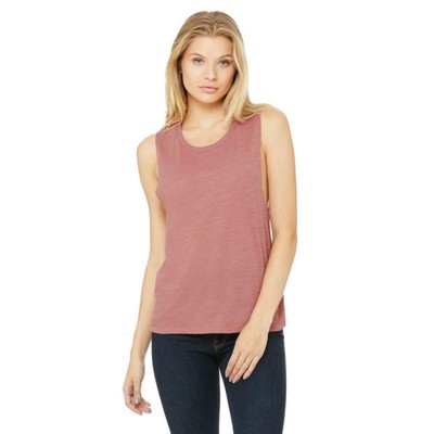 Bella Ladies Flowy Scoop Muscle Tank