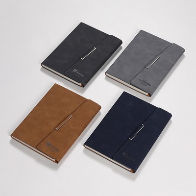 Discolouring PU Leather Tri-fold A5 Notebook