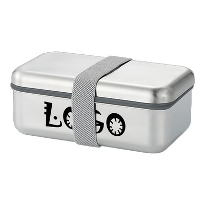 Stainless Steel Bento Box With Knife, Fork And Spoon