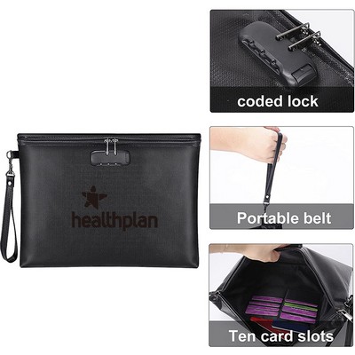 Custom Fireproof File Bag With Lock Zipper