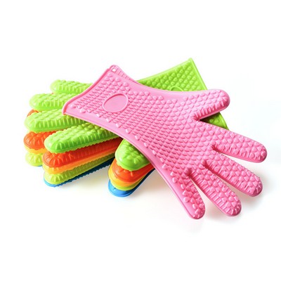 Anti-slip Silicone Oven Mitt With Heart Bulge