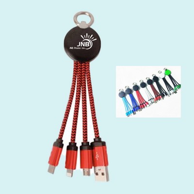 3 in 1 Charging Cable Keychain