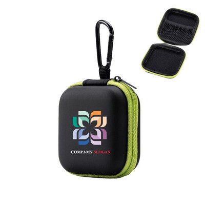 EVA Square Earbuds Case with Carabiner