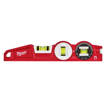 Milwaukee 10" Die Cast Torpedo Level w/360-Degree Locking Vial