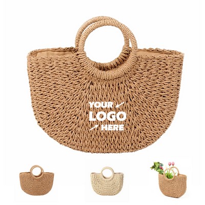 Straw Summer Beach Bag