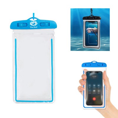 Fluorescent Waterproof Phone Pouch With Lanyard