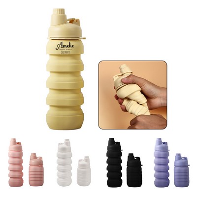 20oz Silicone Folding Sport Water Bottle