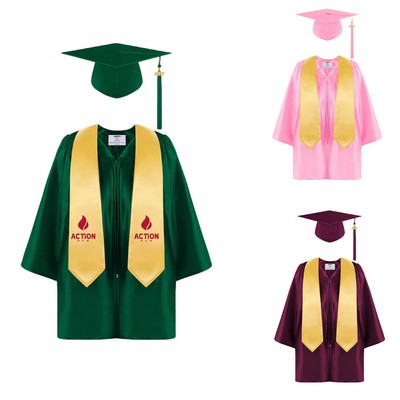 Kids Graduation Cap Gown Uniform Set