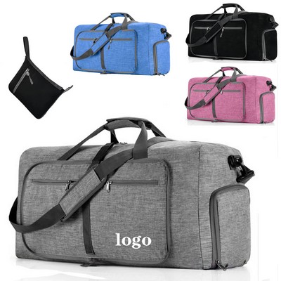 Large Foldable Travel Duffle Bag with Shoes Compartment