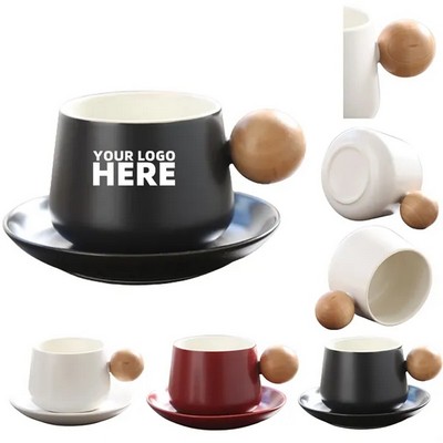 Ceramic Coffee Cup Saucer Set