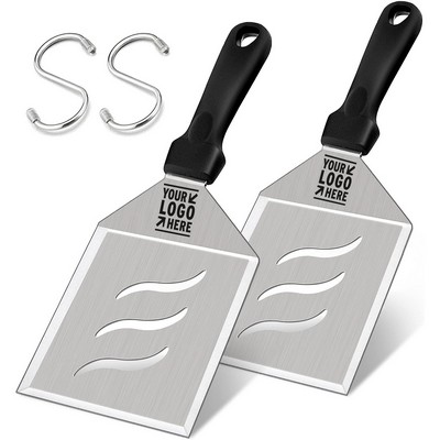 Wide Perforated Grill Spatula, Stainless Steel