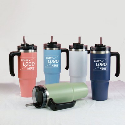 20oz Insulated Tumbler with Handles, Lids, and Straws